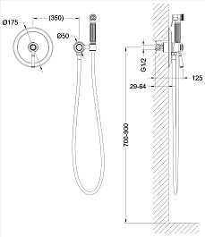 Timo Смеситель для душа Arisa 5309/02SM антик – фотография-7